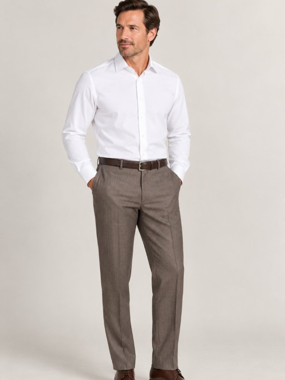 Joseph Abboud Heritage REDA Super 110s Wool Brown Dress Pants Men’s 36